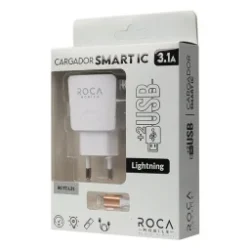 Cargador Inteligente ROCA 3.1A 1 USB Lightning (RC-TC-L31)