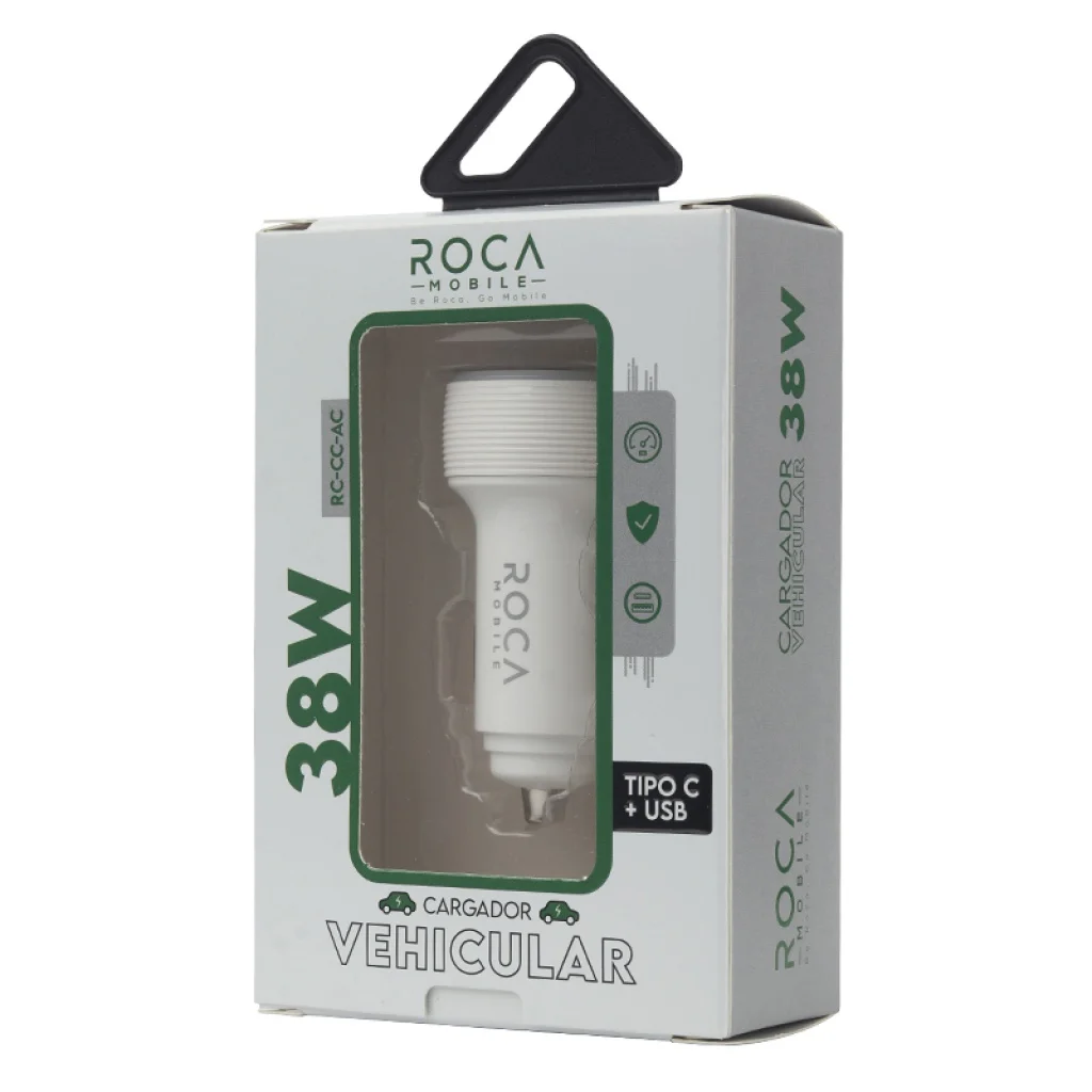 Cargador Auto ROCA 38W/48W USB C/PD
