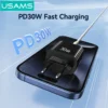 Cargador de Pared T65   30W USB A + USB C  Blanco  CC316  USAMS
