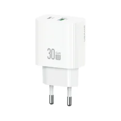 Cargador de Pared T65   30W USB A + USB C  Blanco  CC316  USAMS